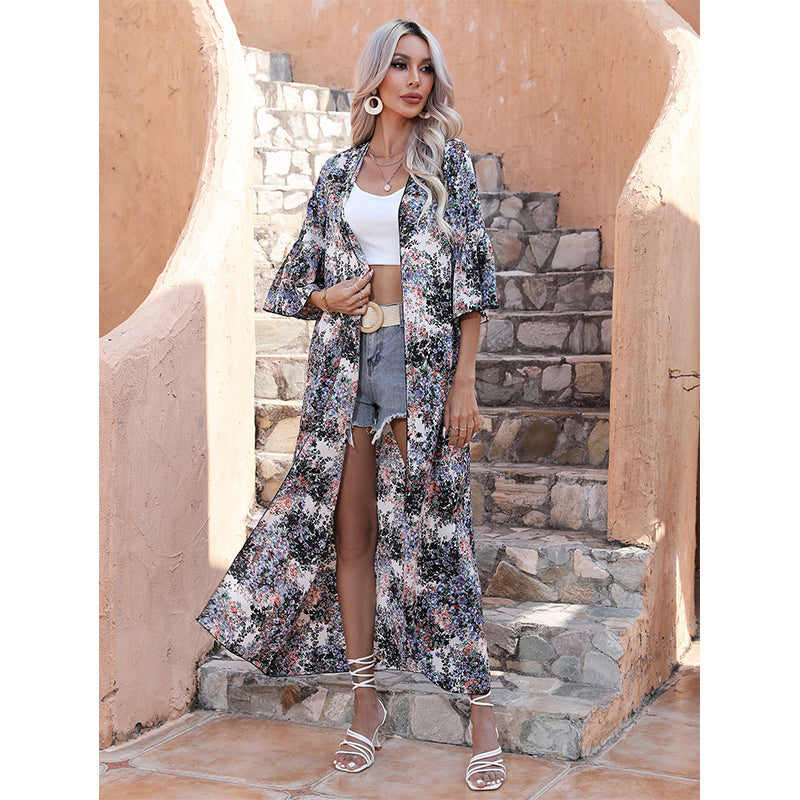 Women New Summer Cardigan Loose Thin Coat Sunscreen Shirt Tide Blouse