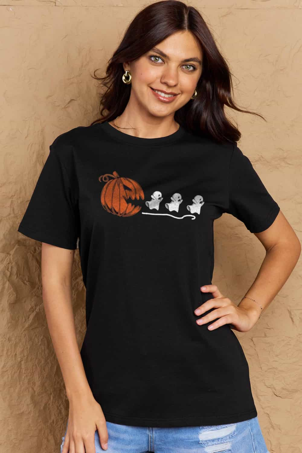 Spooktacular Halloween Jack-O'-Lantern Graphic Tee