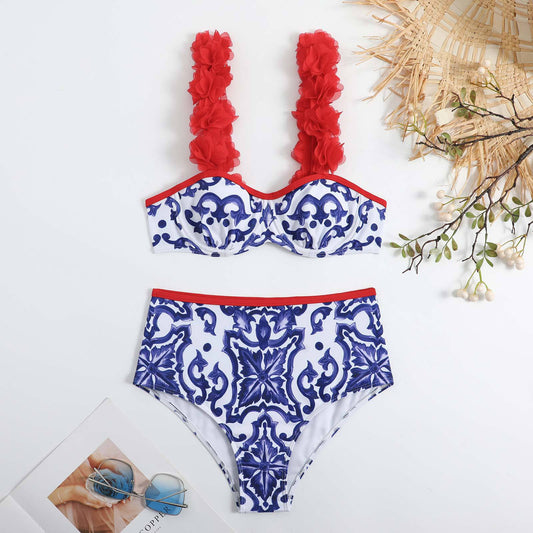High Waist Print Bikini Swimsuit Sexy Swimwear Sexy Bikini Women Bella Mia