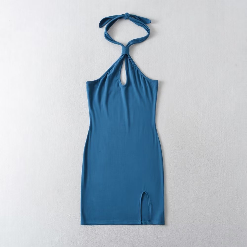 Spring Summer Sexy Halter Off The Shoulder Slim Dress Backless Hip Dress Bella Mia