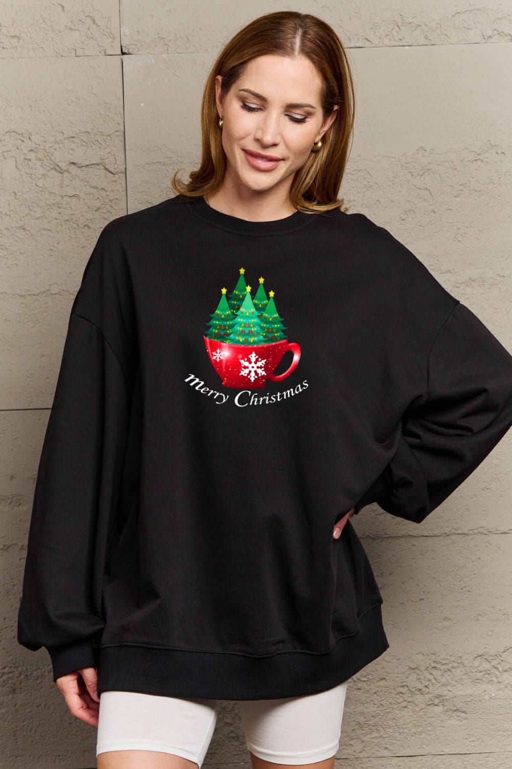 Simply Love Full Size MERRY CHRISTMAS Graphic Sweatshirt.