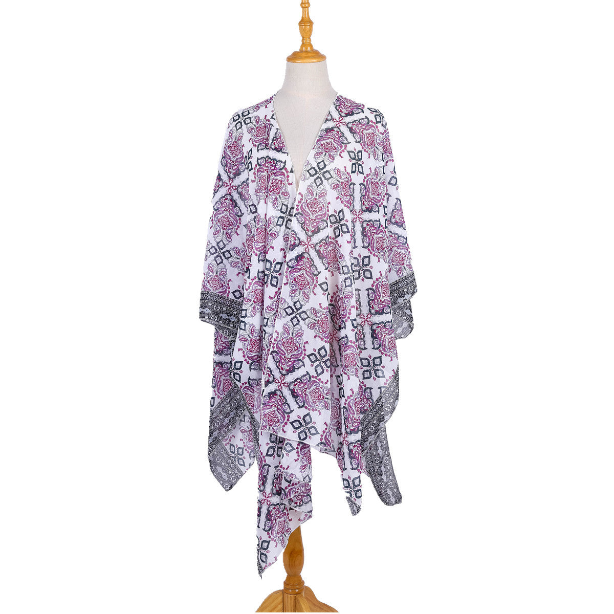 Romantic Rose Print Wear Sun Protective Blouse Swimsuit Cardigan Exclusive for Bella Mia