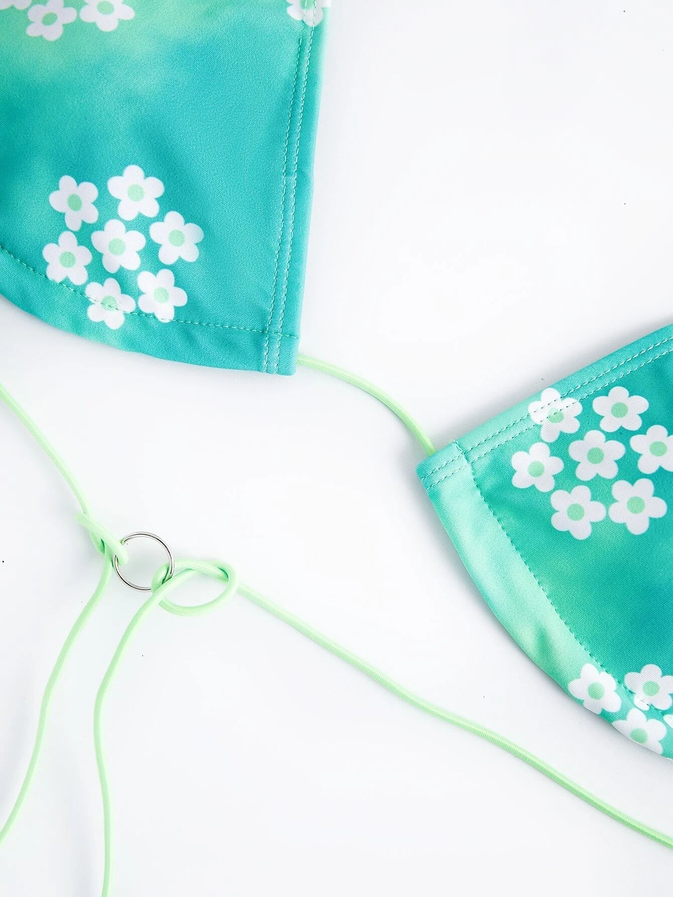 Bikinx Floral Print Criss Cross Halter Bikini Swimsuit Crisscross Bella Mia