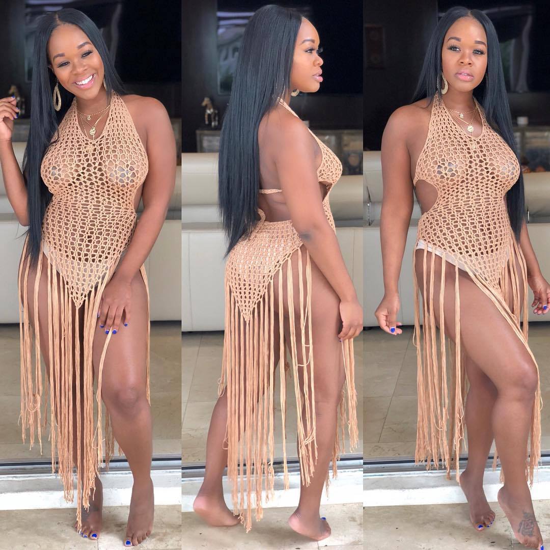 Women Clothing Long Tassel Woven Two Way Tassel Beach Dress Bella Mia