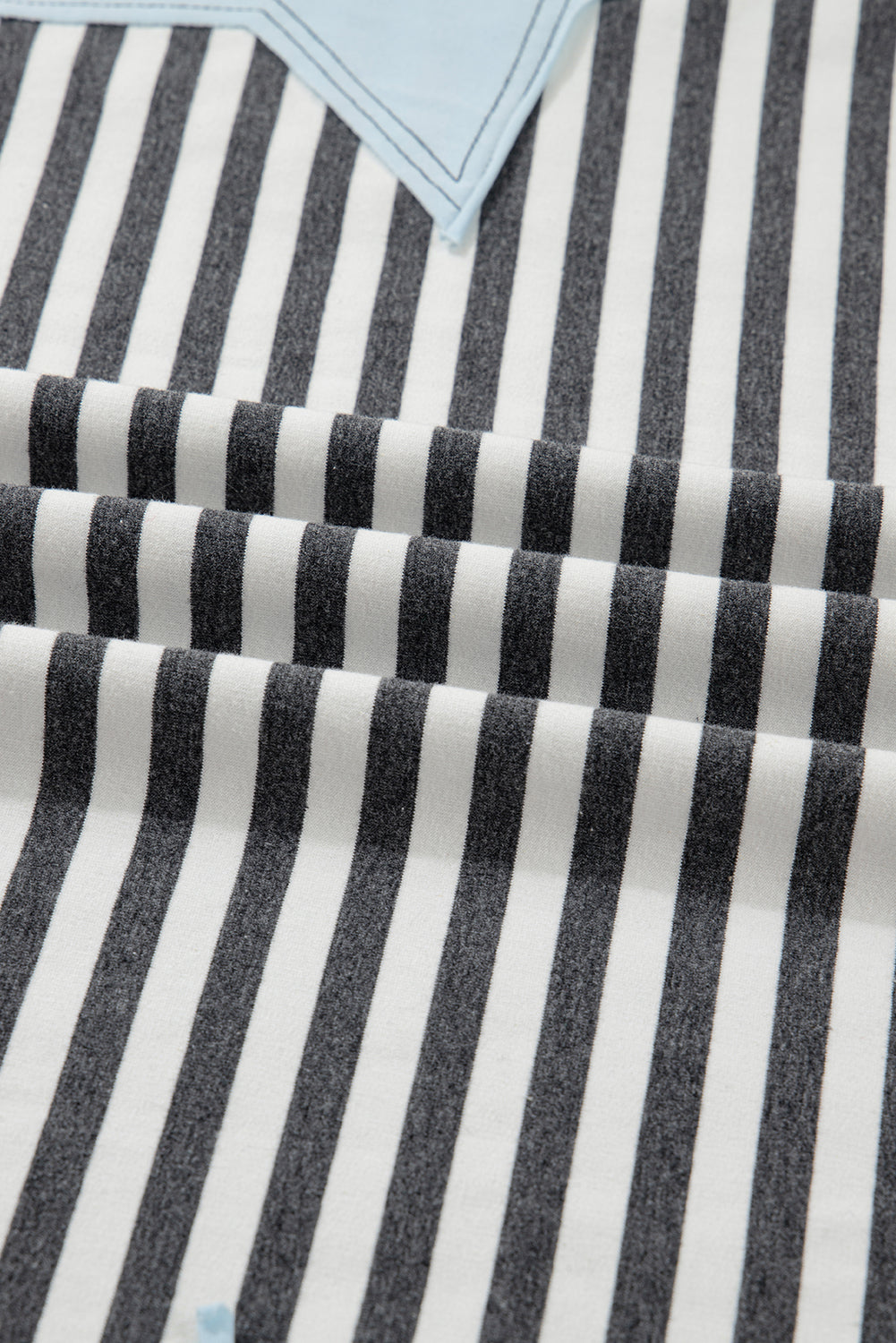 Gray Stripe Star Contrast Stitched Plus Size Long Sleeve Top Dear-Lover Dropshipping