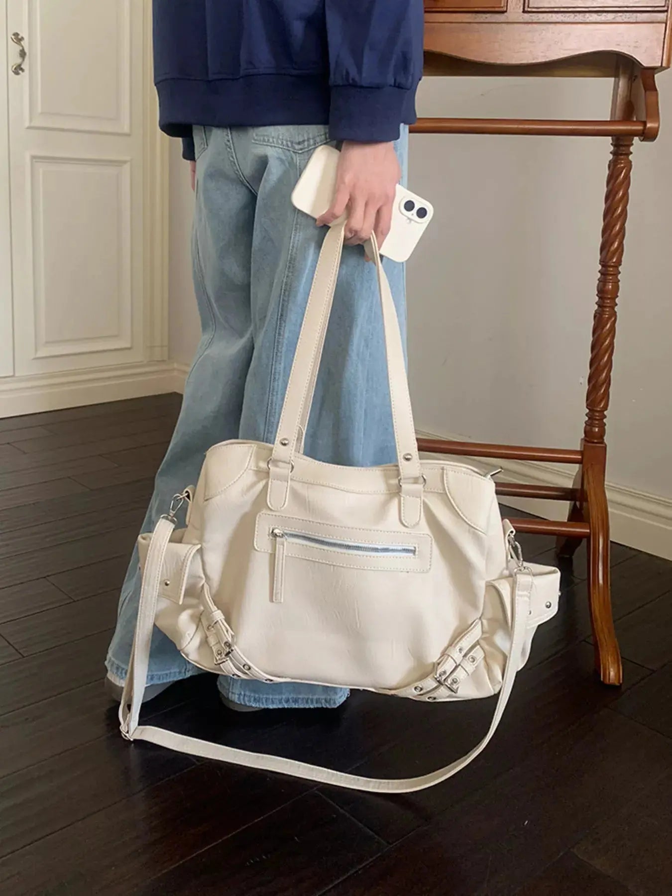 Rivet Decor Crossbody Bag Simply Love