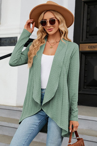 Open Front Long Sleeve Cardigan.