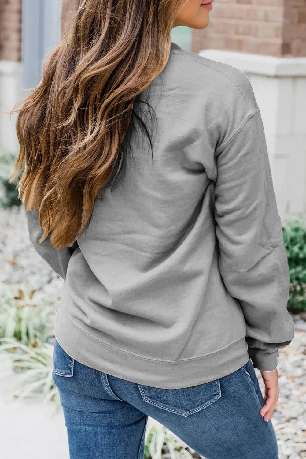 Sparkling Sequin Long Sleeve Baseball Sweatshirt