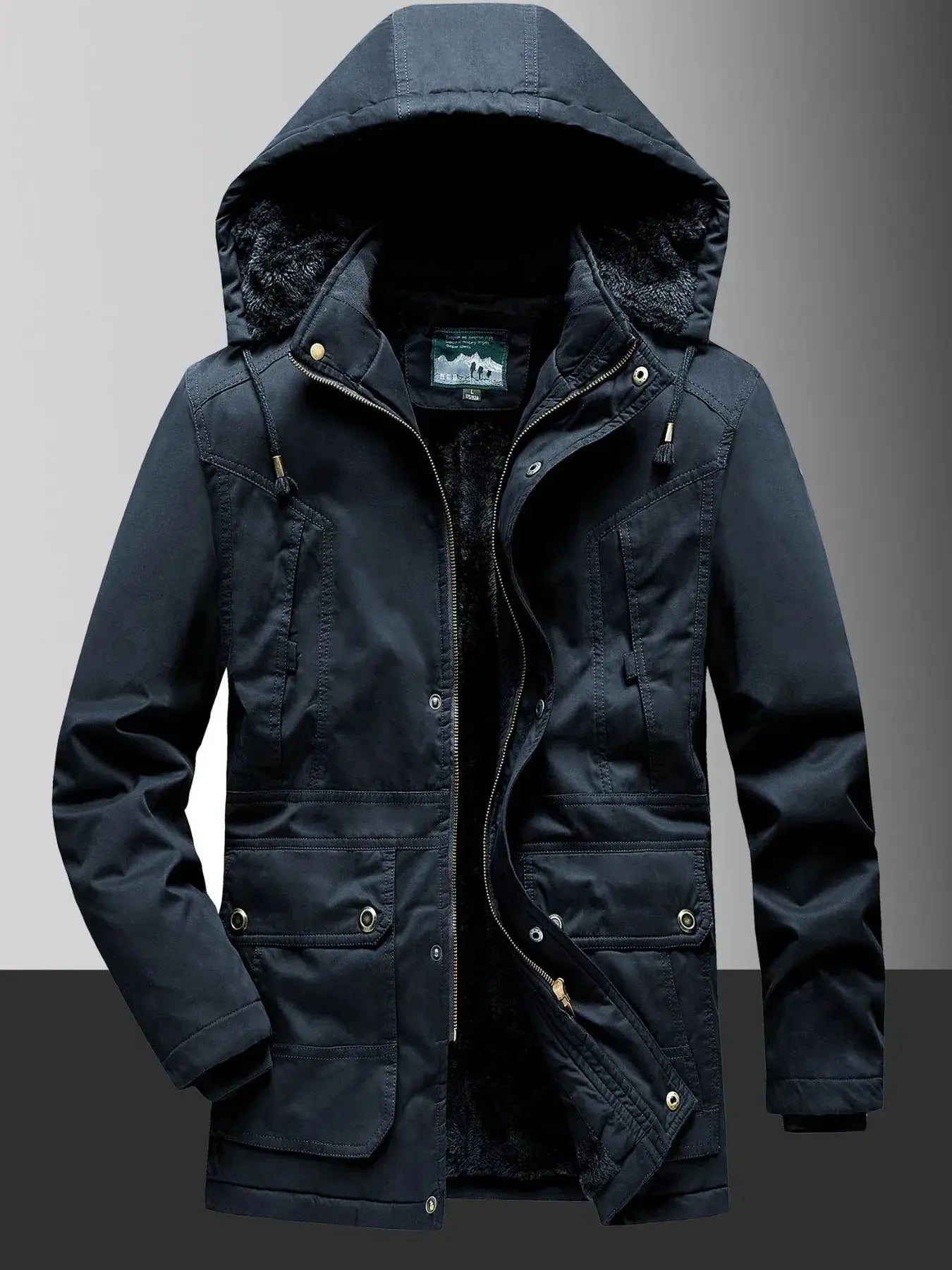 Men's Plus Size Fleece Lined Hooded Winter Coat Simply Love