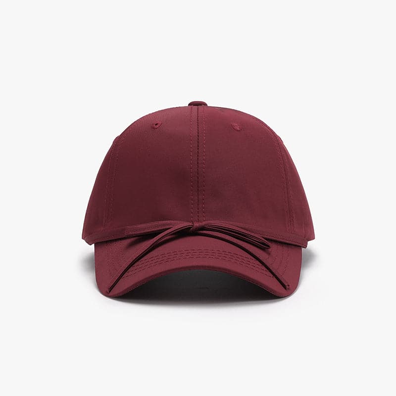 Tied Bow Cotton Baseball Cap.