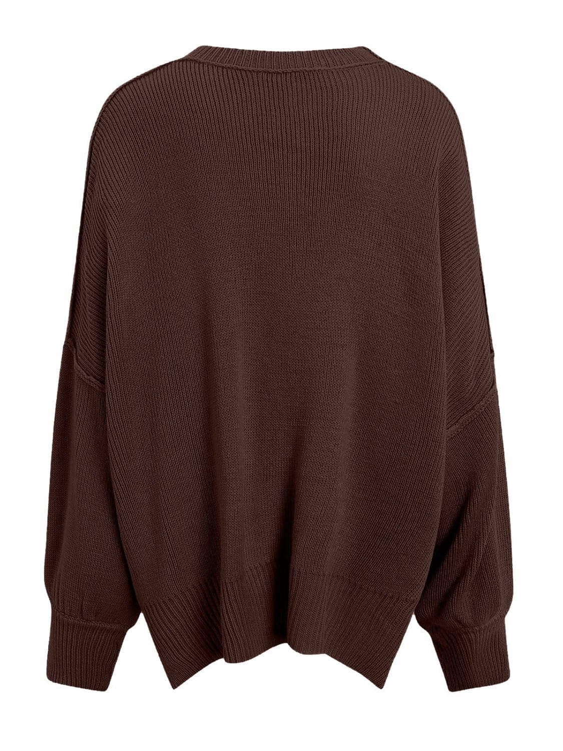 Cozy chic long sleeve sweater with side slits