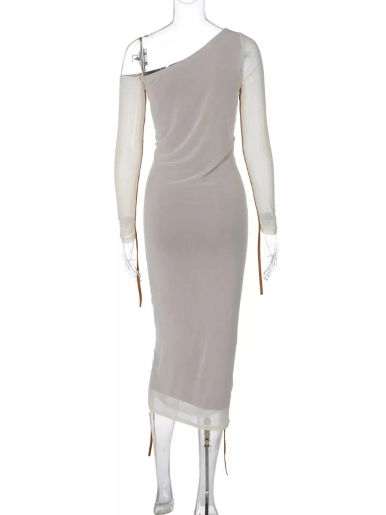 One-Shoulder Ruched Bodycon Midi Dress Simply Love
