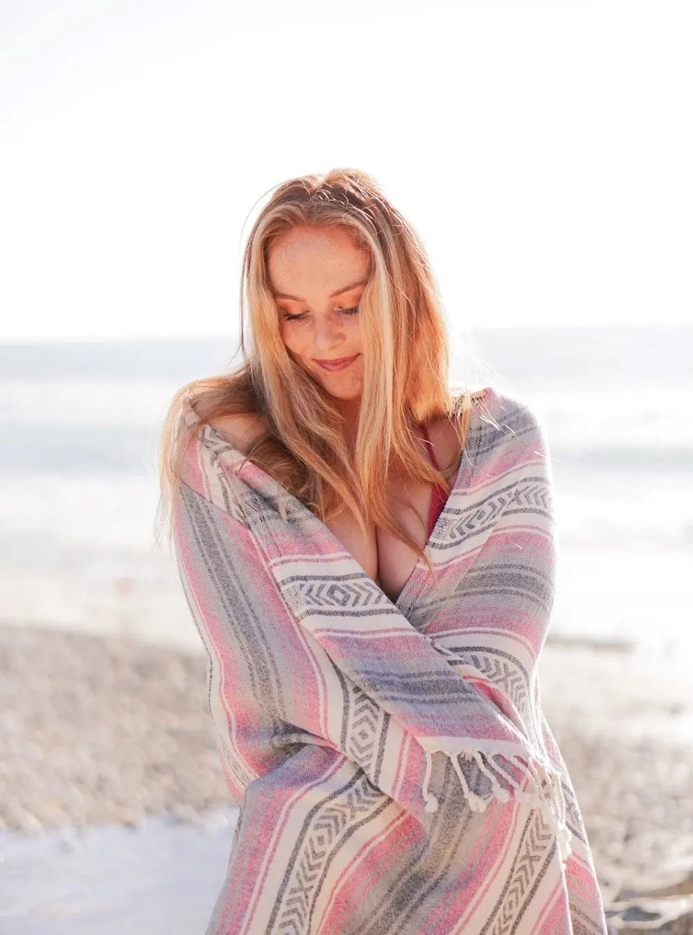 Mexican Turkish Cotton Throw Blanket for Home and Outdoor Use - Love Salve 