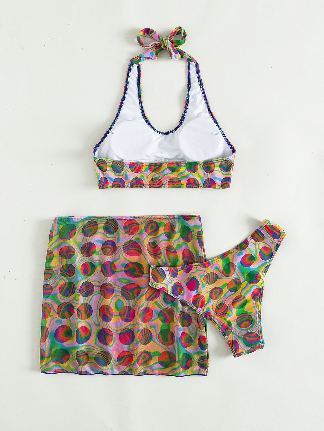 Bikini Set Split Swimsuit Women Halter High Waist Three Piece Swimsuit Bella Mia