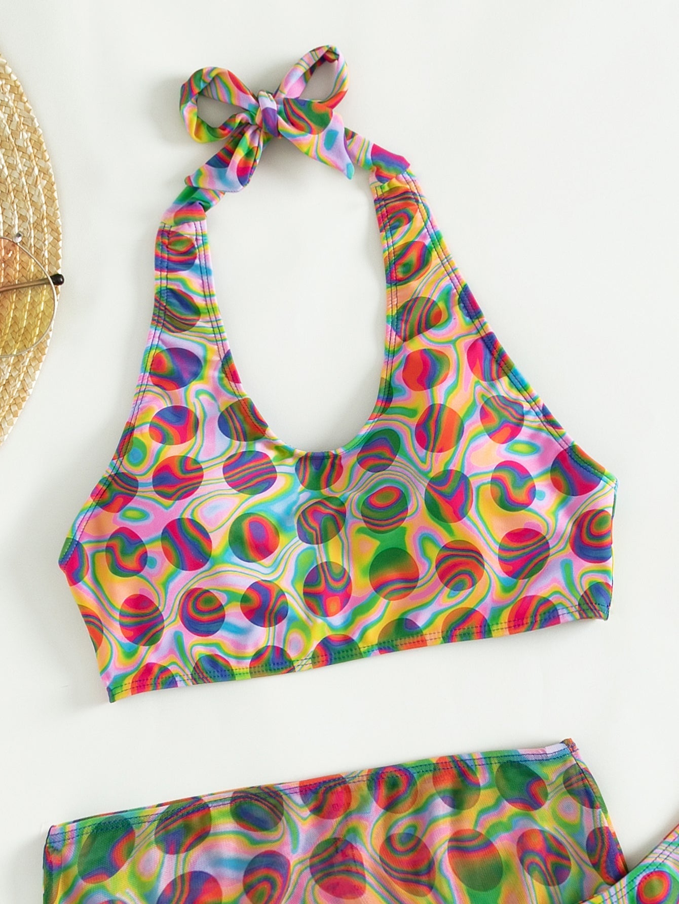 Bikini Set Split Swimsuit Women Halter High Waist Three Piece Swimsuit Bella Mia