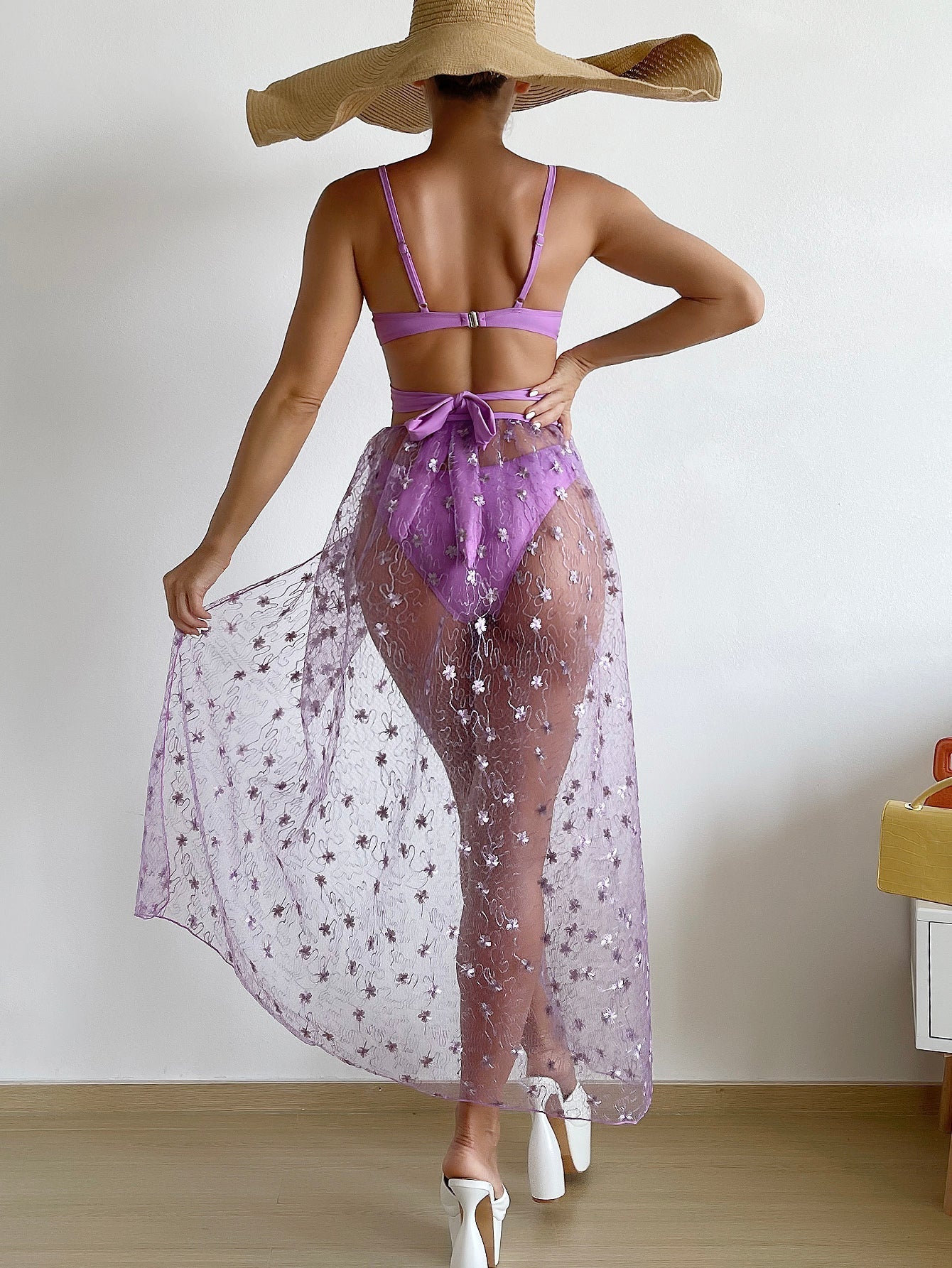 Women Swimsuit Split Steel Ring Bikini Bikini Three Pieces Swimsuit Bella Mia