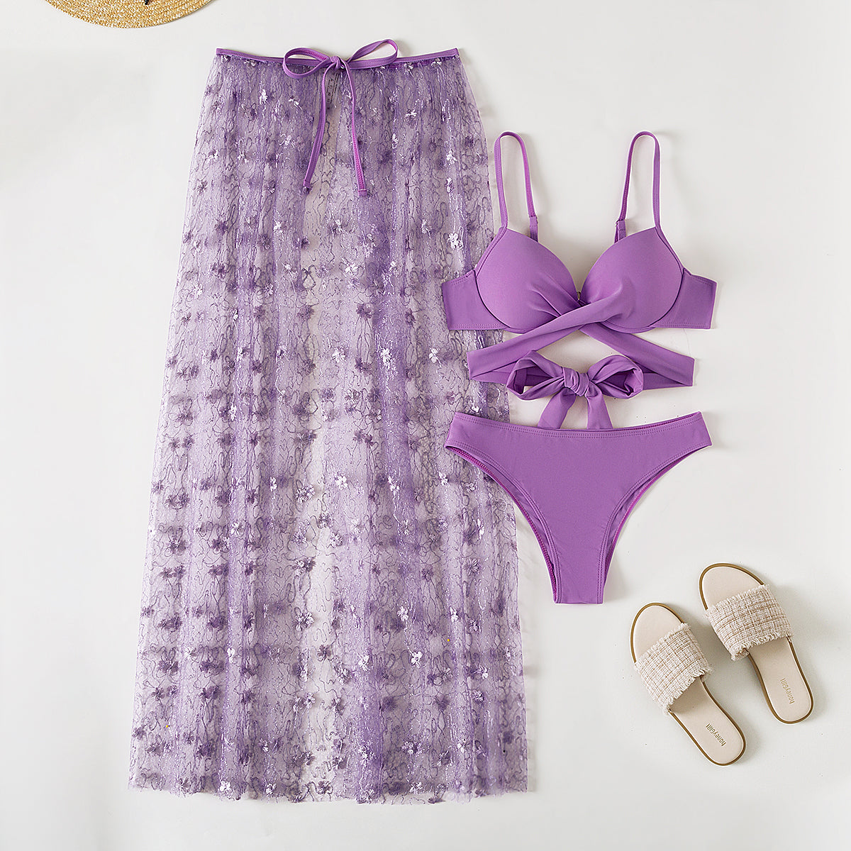 Women Swimsuit Split Steel Ring Bikini Bikini Three Pieces Swimsuit Bella Mia