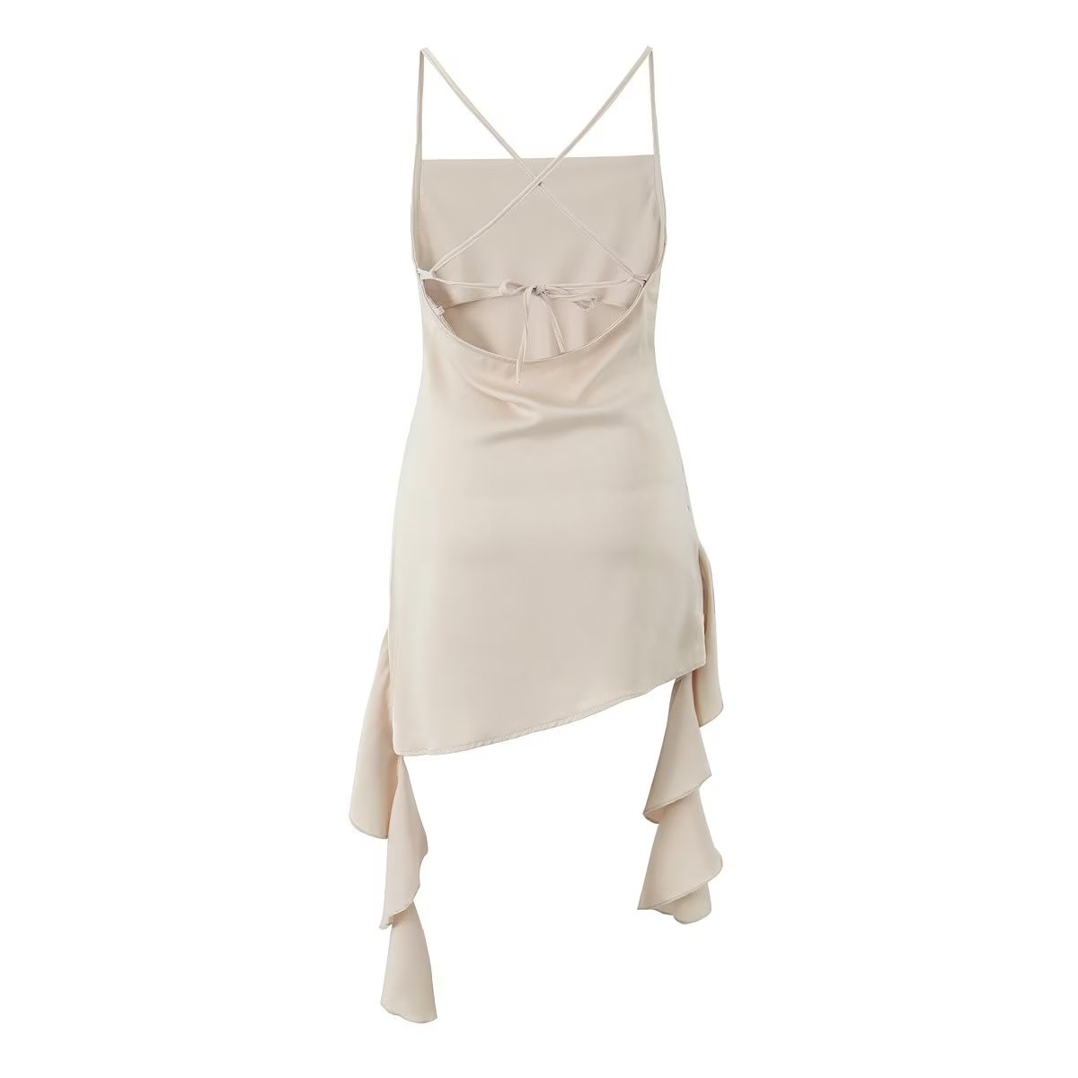 Spring Sexy Sexy Backless V neck Three Dimensional Floral Ribbon Slim Fit Sexy Dress Bella Mia