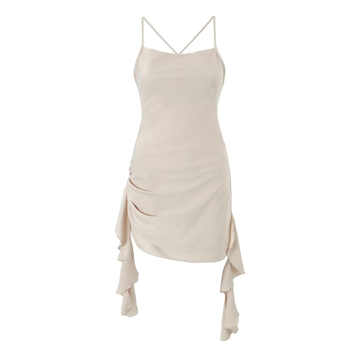 Spring Sexy Sexy Backless V neck Three Dimensional Floral Ribbon Slim Fit Sexy Dress Bella Mia