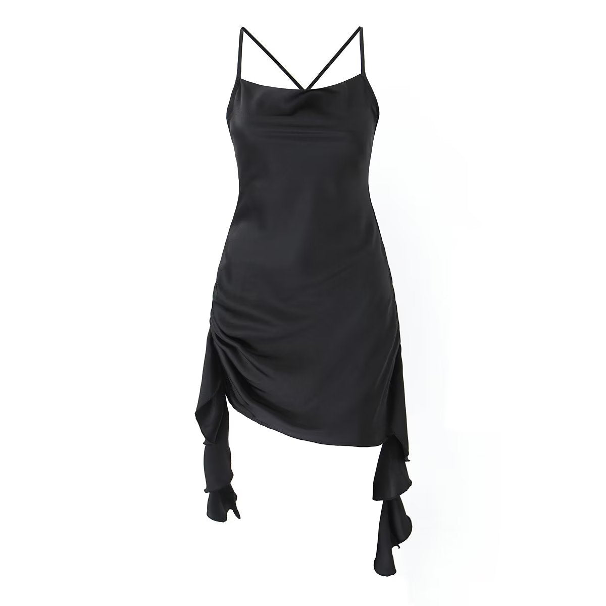 Spring Sexy Sexy Backless V neck Three Dimensional Floral Ribbon Slim Fit Sexy Dress Bella Mia