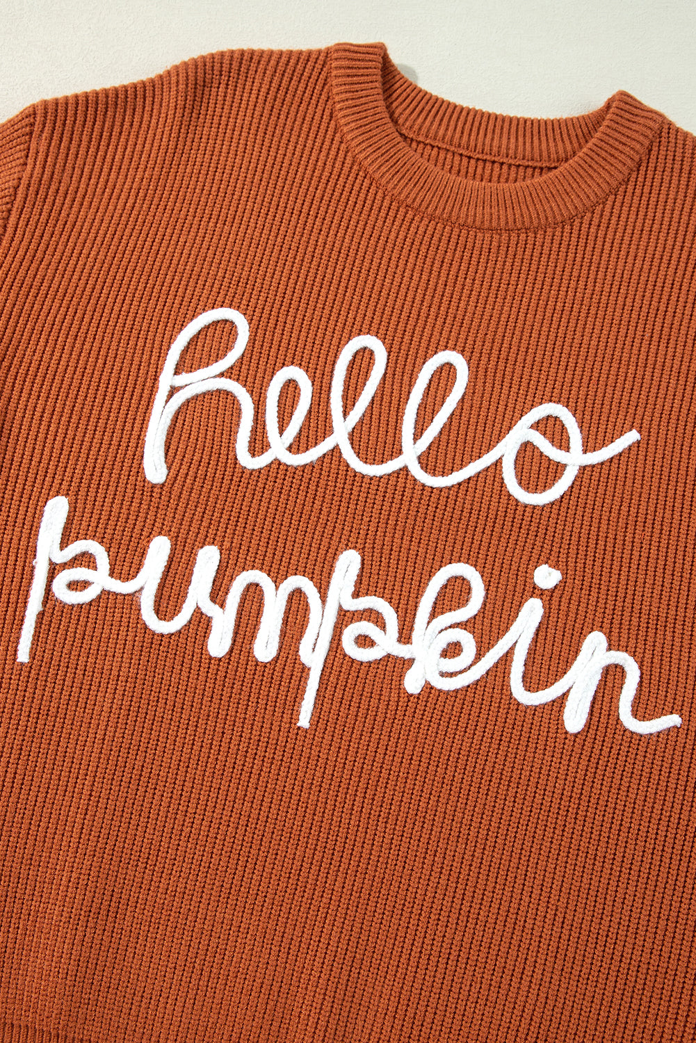 Flamingo autumn vibes "hello pumpkin" graphic sweater