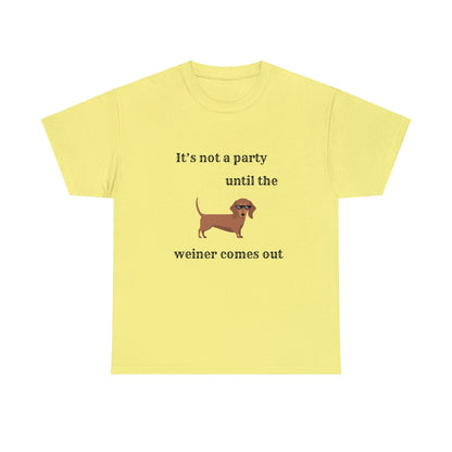 Dachshund Weiner Party Short Sleeve Tee