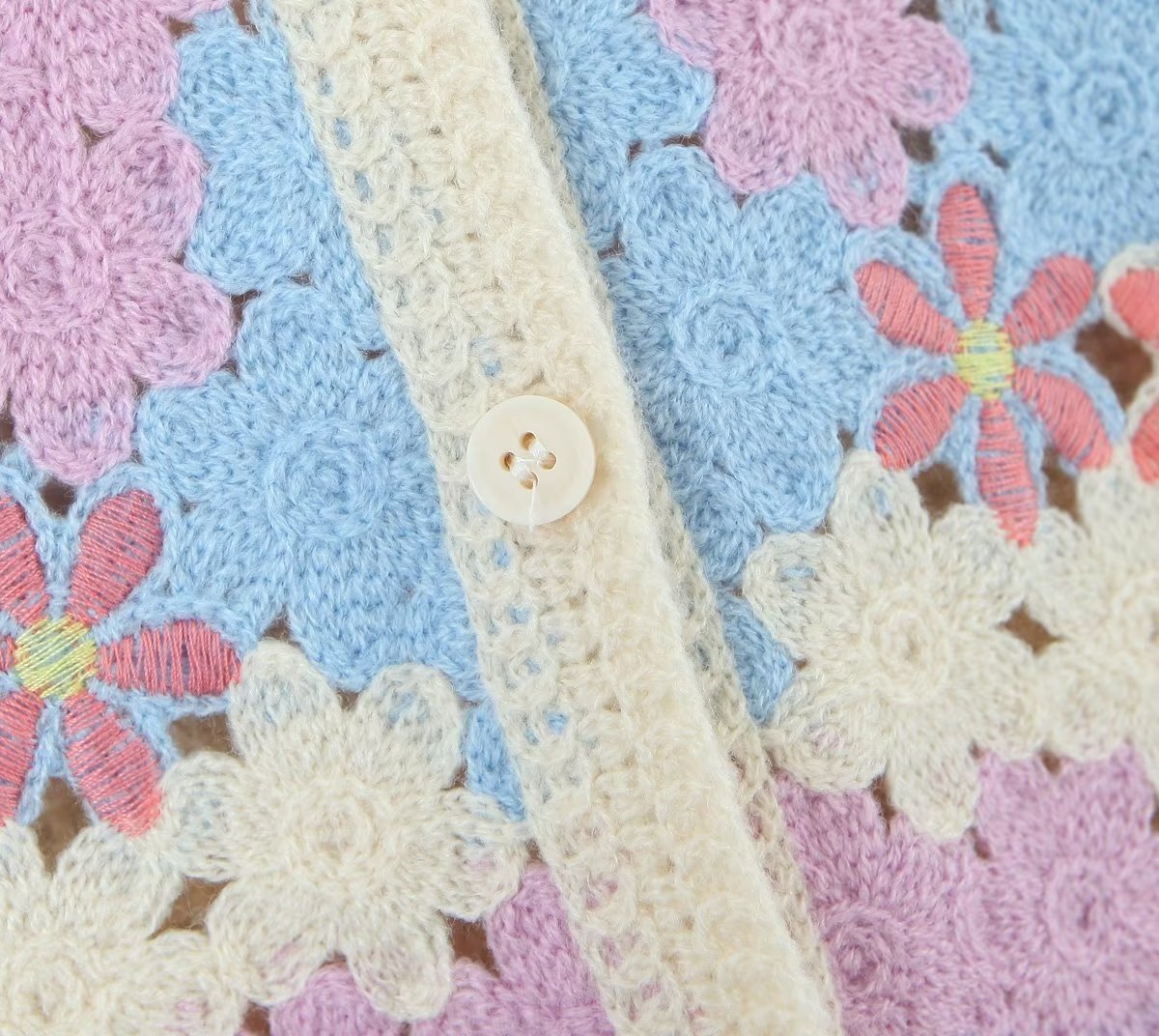 Women Retro Thailand Holiday Floral Vest Cardigan Top Casual All Matching Graceful Bella Mia