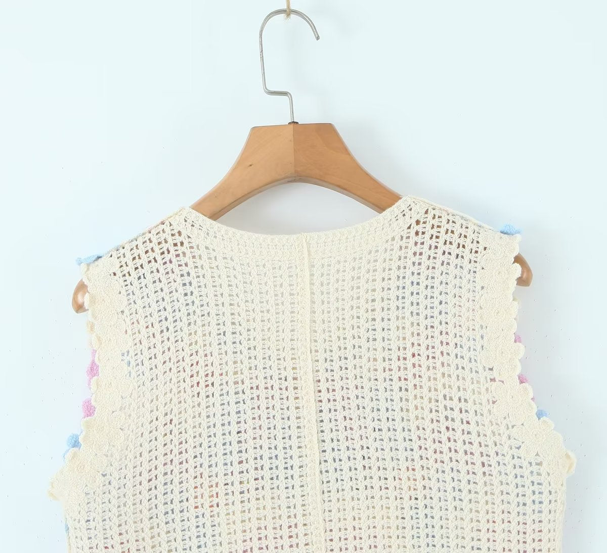 Women Retro Thailand Holiday Floral Vest Cardigan Top Casual All Matching Graceful Bella Mia