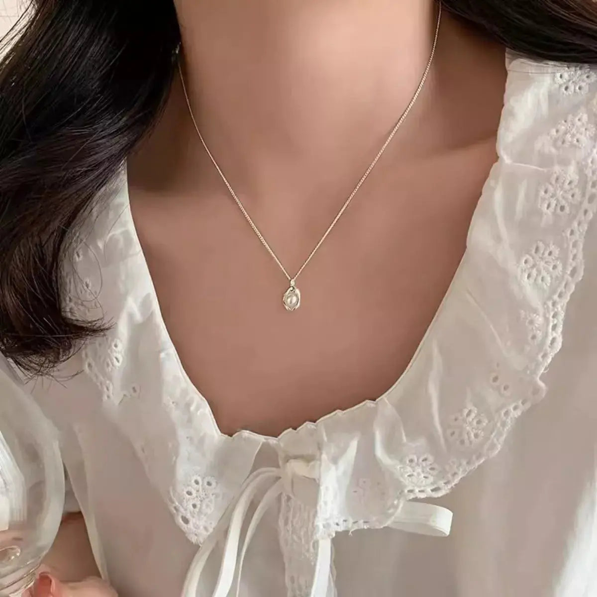 Pearl 925 Sterling Silver Necklace Simply Love