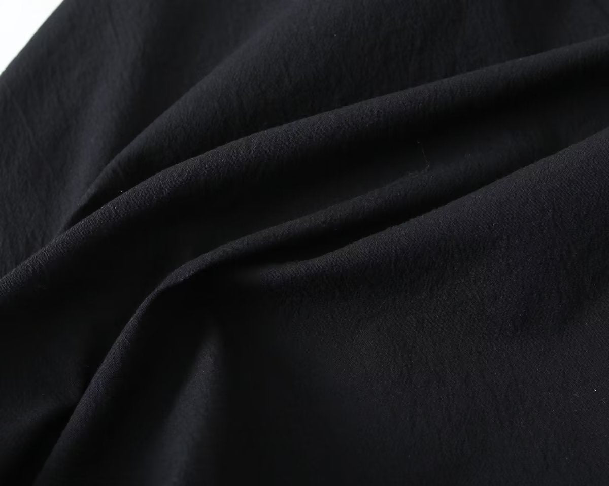 Summer French Black Dress One Shoulder Asymmetric Design A Line Bow Tie Short Dress Bella Mia