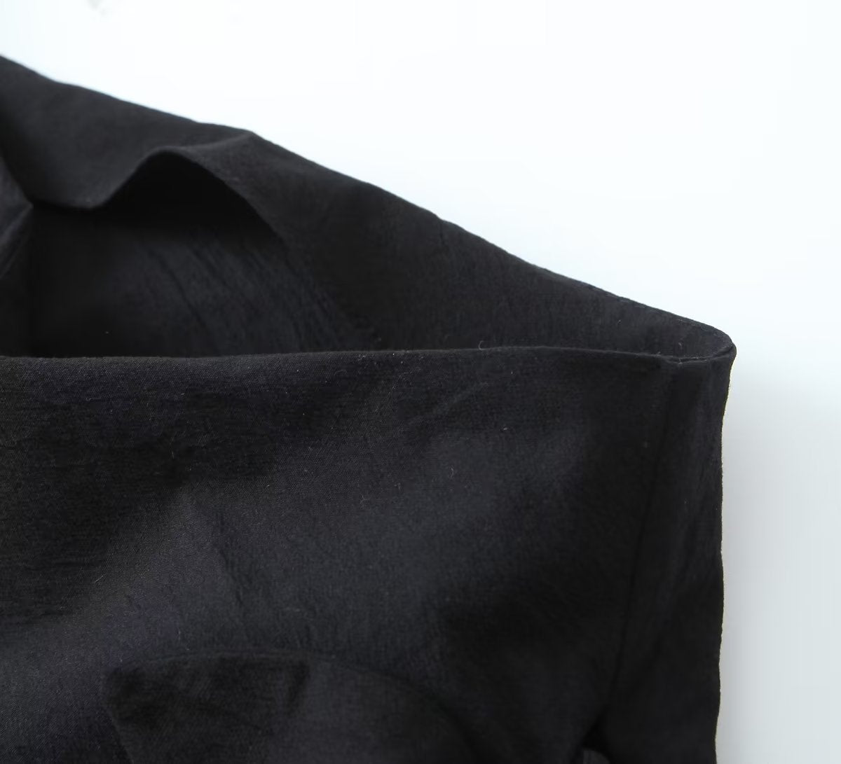 Summer French Black Dress One Shoulder Asymmetric Design A Line Bow Tie Short Dress Bella Mia