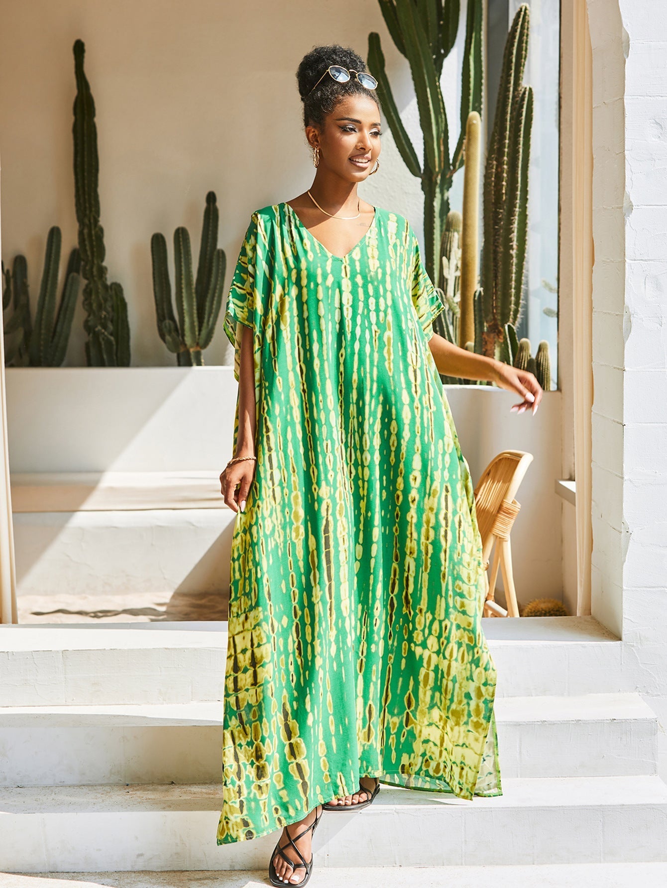 Loose Beach Cover-up Maxi Dress Loose Robe Bikini Swimsuit Outwear Sun Protection Shirt Bella Mia