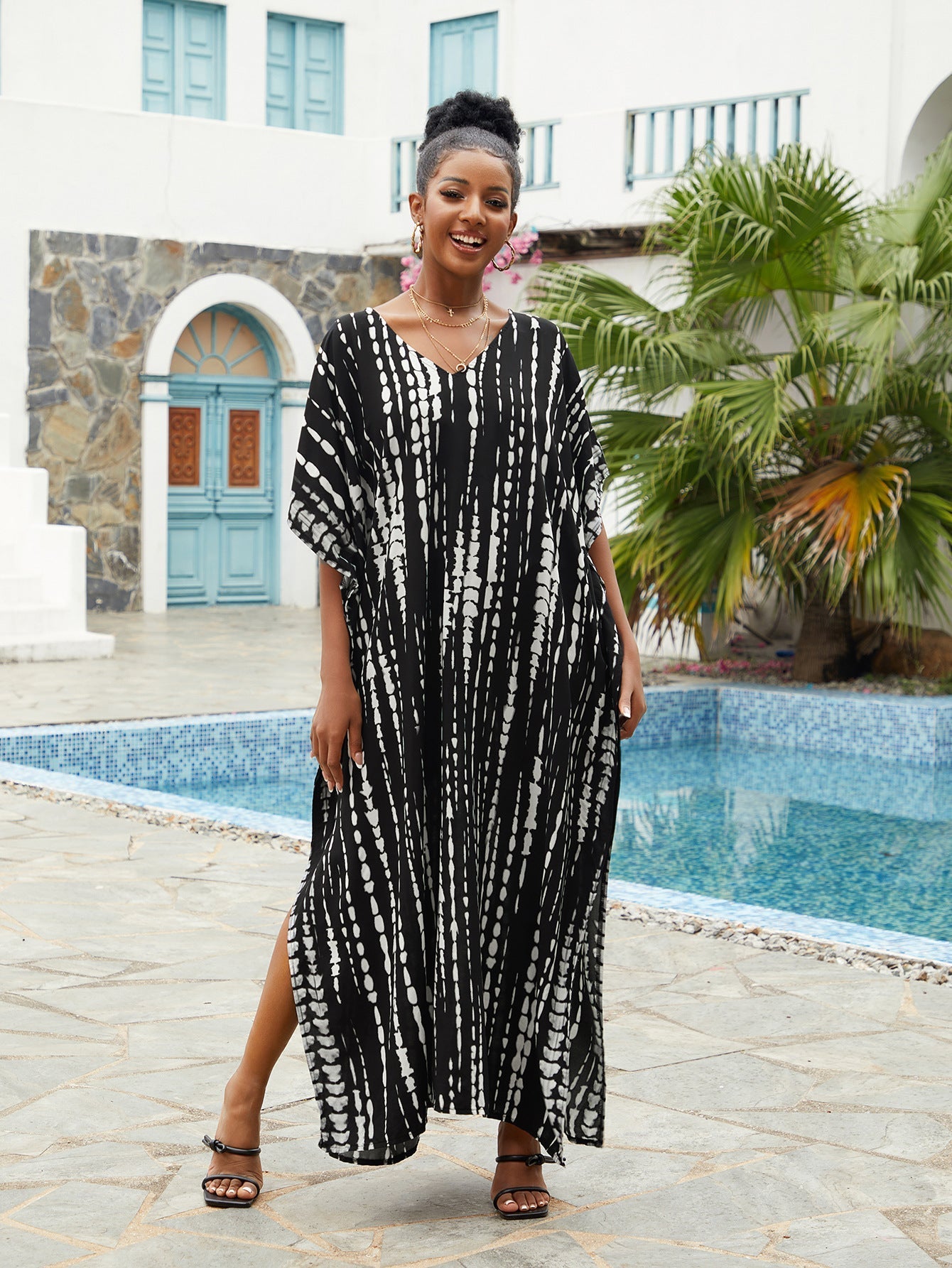 Loose Beach Cover-up Maxi Dress Loose Robe Bikini Swimsuit Outwear Sun Protection Shirt Bella Mia