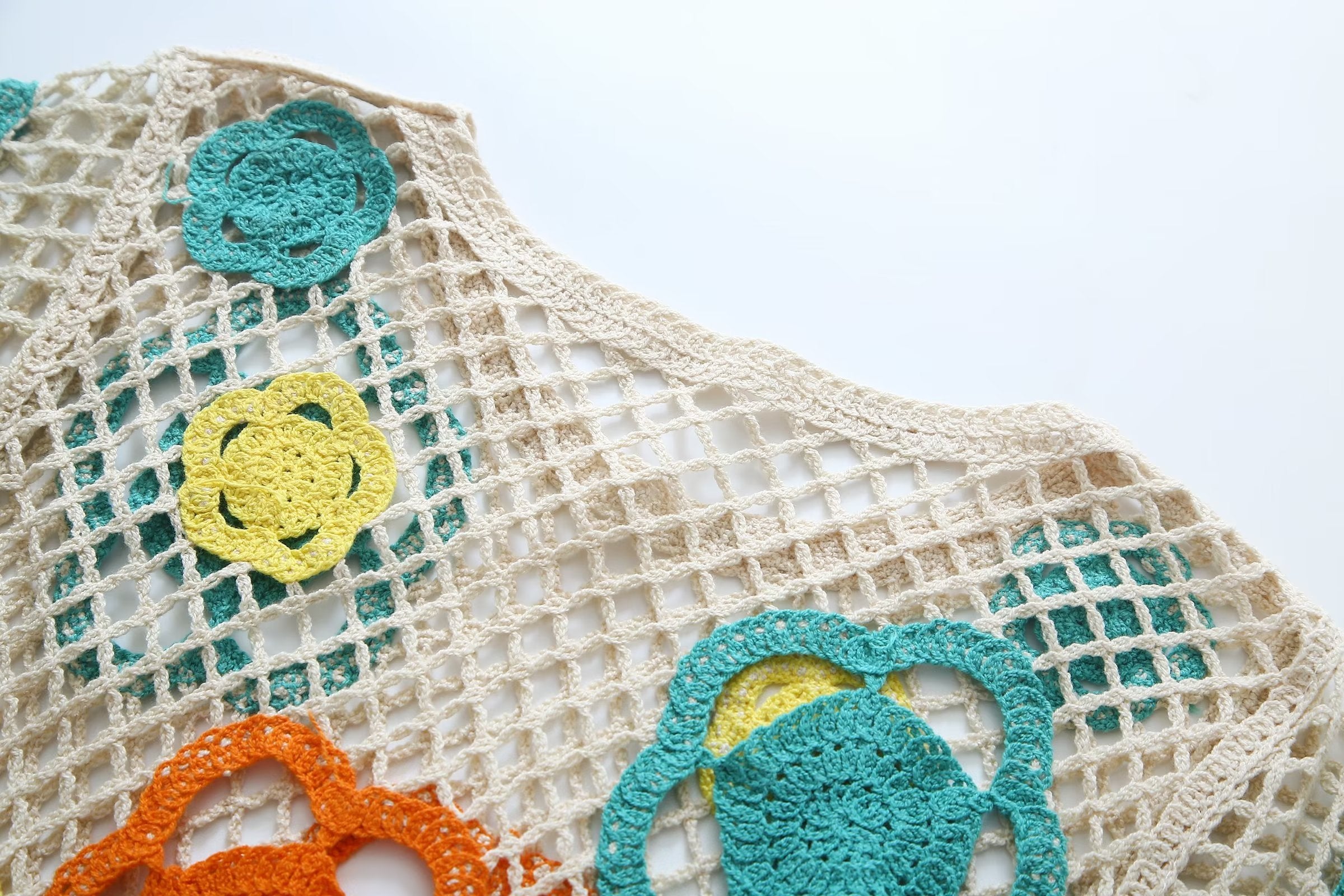 Summer Women Large Mesh Crochet Color Short Dress Mini Dress Bella Mia