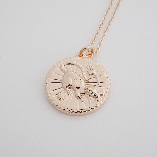 Chinese Zodiac Coin Necklace - Rat Coco’s Tee Boutique