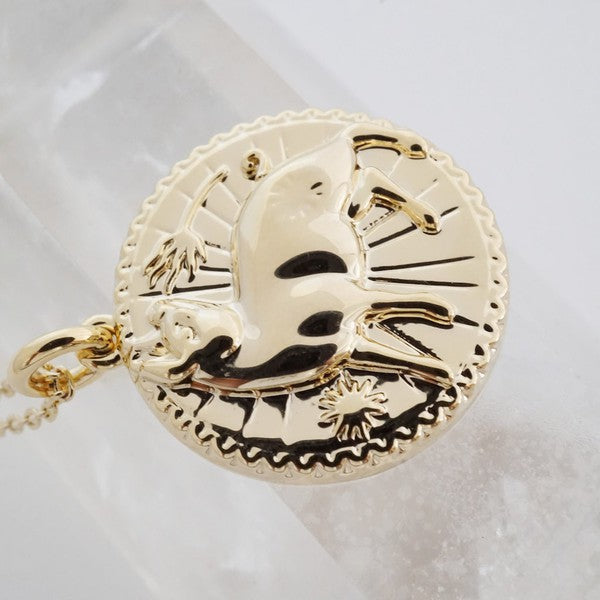 Chinese Zodiac Coin Necklace - Pig Coco’s Tee Boutique