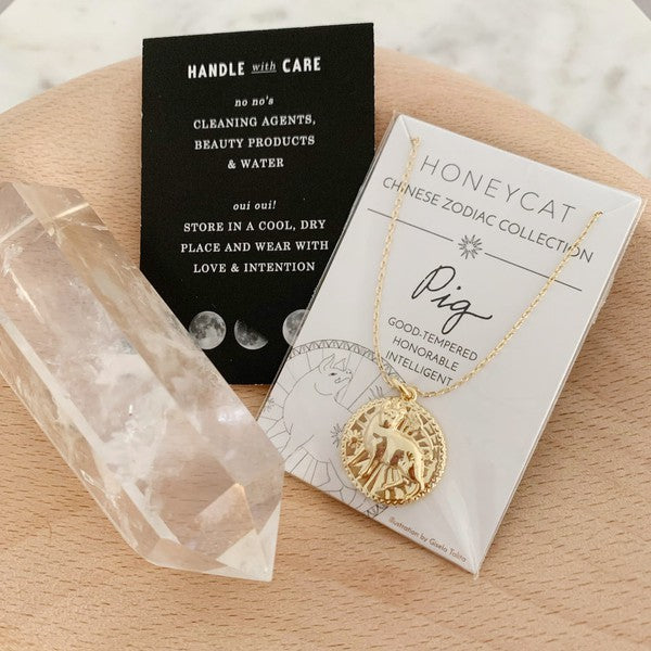 Chinese Zodiac Coin Necklace - Pig Coco’s Tee Boutique
