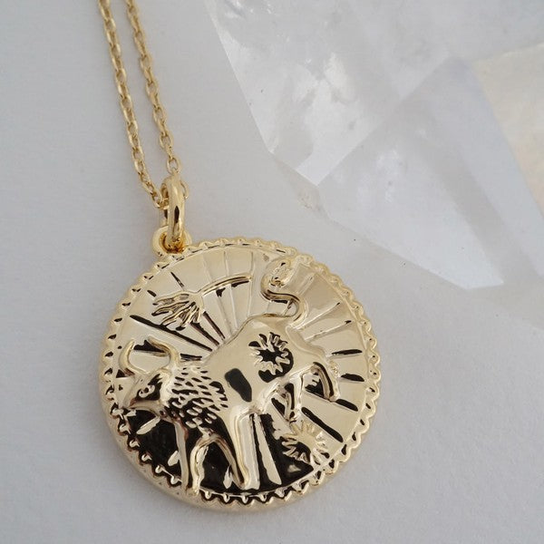 Chinese Zodiac Coin Necklace - Ox Coco’s Tee Boutique