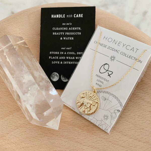 Chinese Zodiac Coin Necklace - Ox Coco’s Tee Boutique