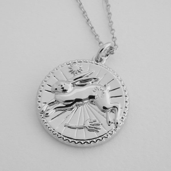 Chinese Zodiac Coin Necklace - Rabbit Coco’s Tee Boutique