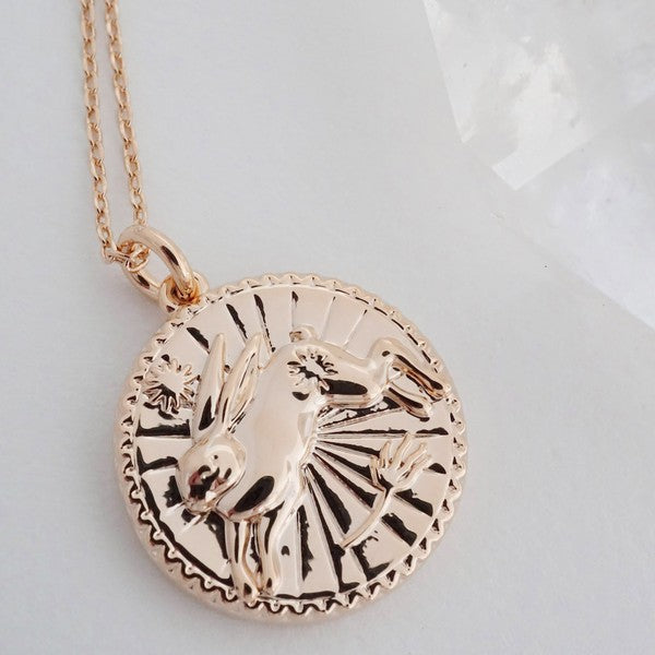 Chinese Zodiac Coin Necklace - Rabbit Coco’s Tee Boutique