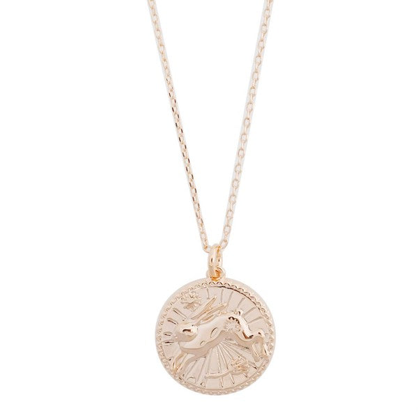 Chinese Zodiac Coin Necklace - Rabbit Coco’s Tee Boutique