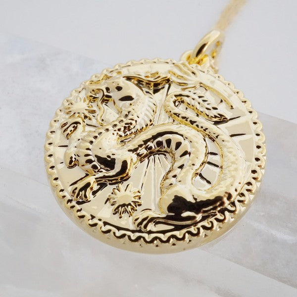 Chinese Zodiac Coin Necklace - Dragon Coco’s Tee Boutique
