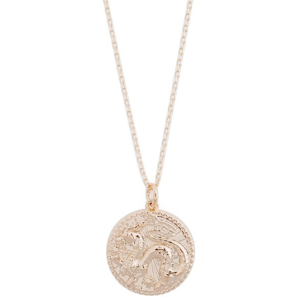 Chinese Zodiac Coin Necklace - Dragon Coco’s Tee Boutique
