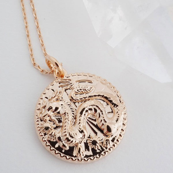 Chinese Zodiac Coin Necklace - Dragon Coco’s Tee Boutique