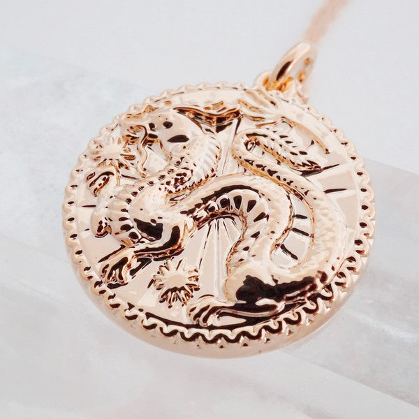 Chinese Zodiac Coin Necklace - Dragon Coco’s Tee Boutique