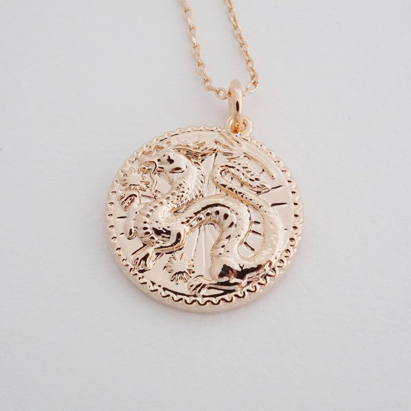Chinese Zodiac Coin Necklace - Dragon Coco’s Tee Boutique