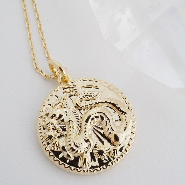 Chinese Zodiac Coin Necklace - Dragon Coco’s Tee Boutique