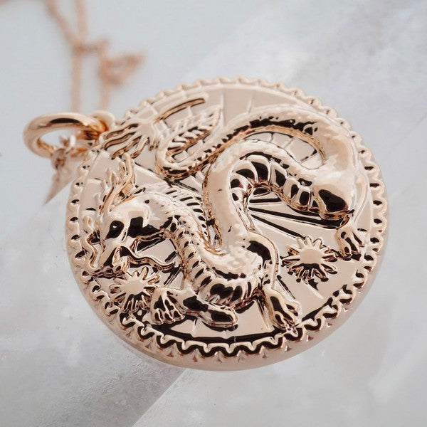 Chinese Zodiac Coin Necklace - Dragon Coco’s Tee Boutique