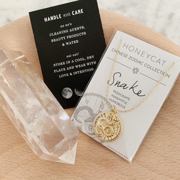 Chinese Zodiac Coin Necklace - Snake Coco’s Tee Boutique